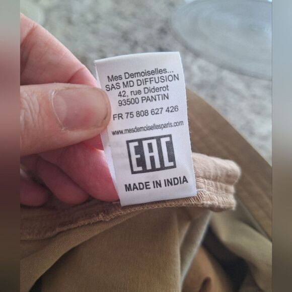 Mes Demoiselles Classic Tan Color  Cotton Jumpsuit Romper Size  36 - Picture 5 of 9